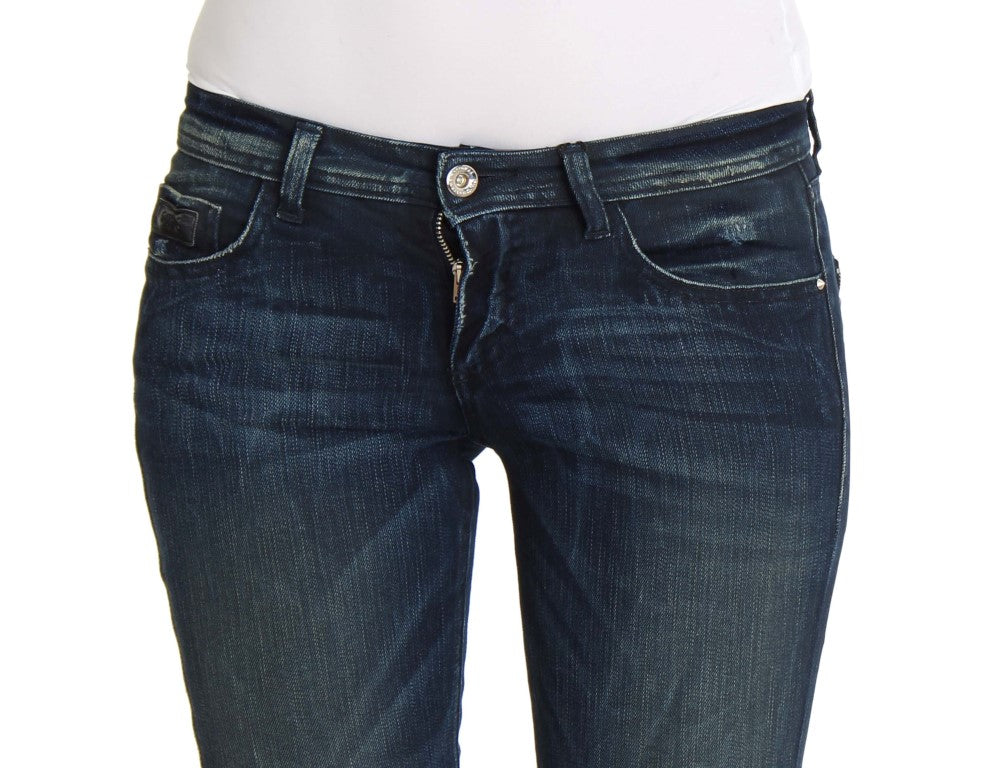 Jeans aderenti slim fit in cotone blu lavato Costume National