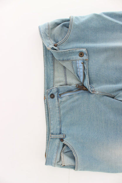 Ermanno Scervino Pantaloni Capri Blu Cropped Jeans