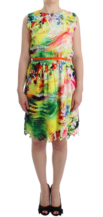 Abito tubino in organza multicolore Ajayi di Lanre Da Silva