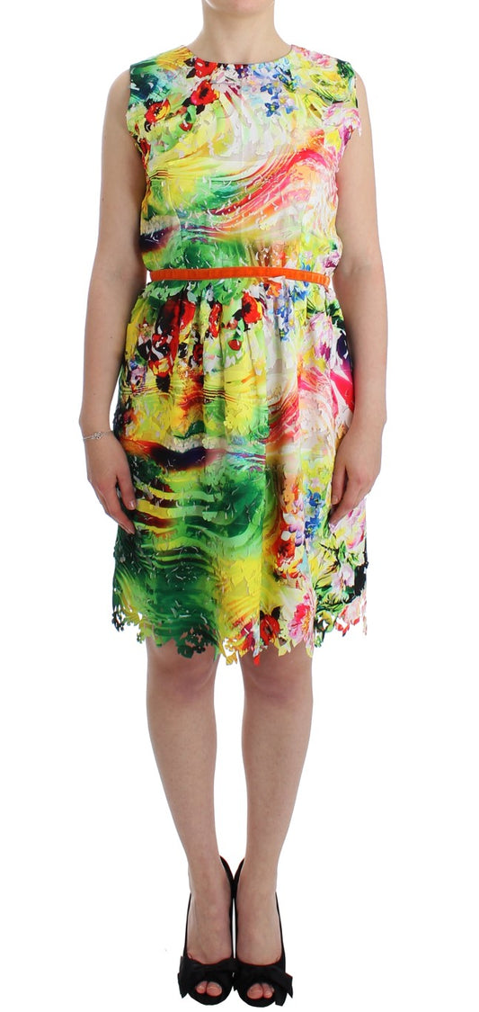 Abito tubino in organza multicolore Ajayi di Lanre Da Silva