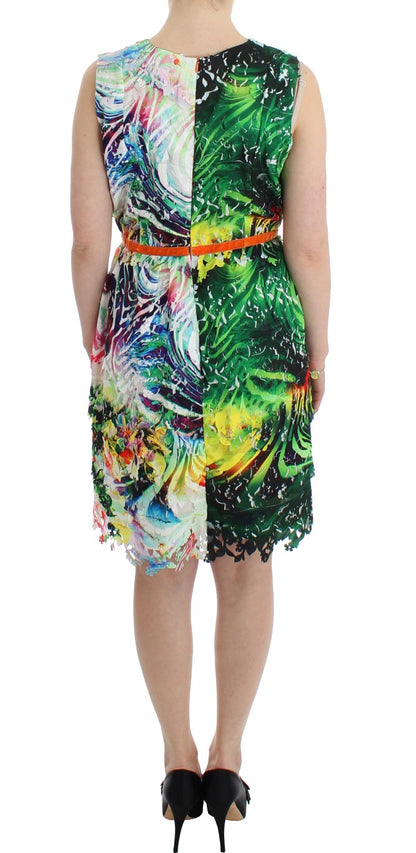 Abito tubino in organza multicolore Ajayi di Lanre Da Silva