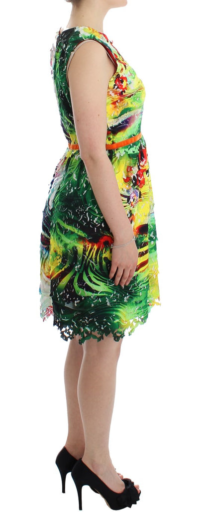 Abito tubino in organza multicolore Ajayi di Lanre Da Silva