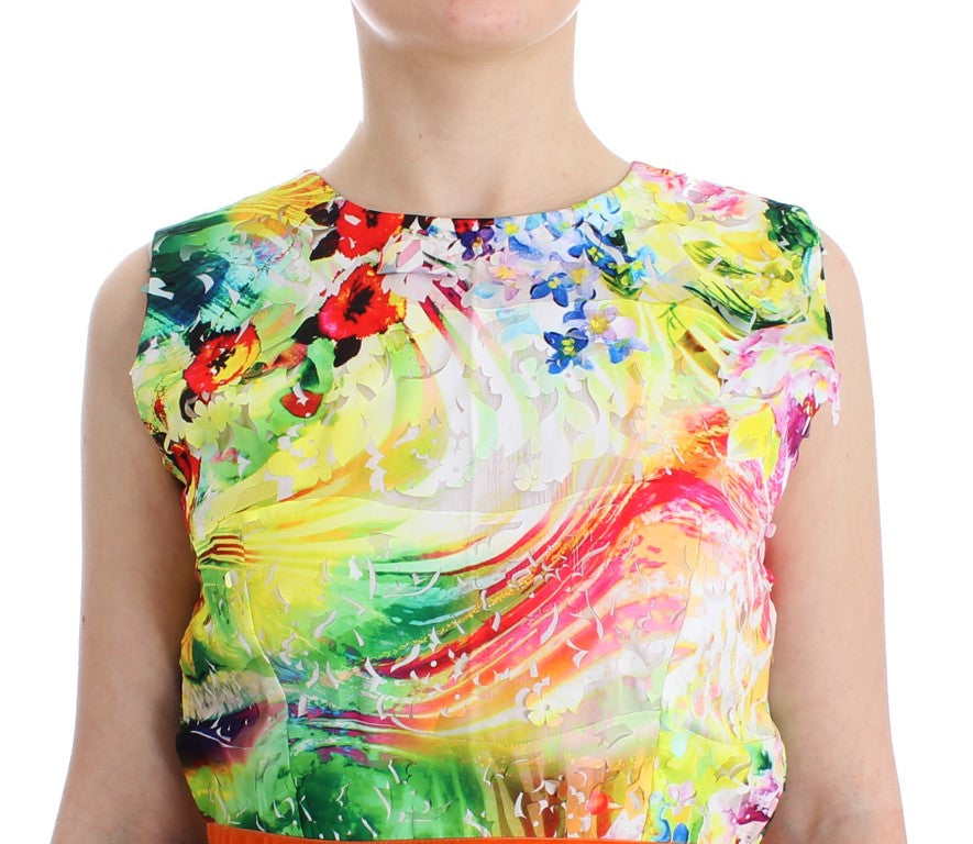 Abito tubino in organza multicolore Ajayi di Lanre Da Silva