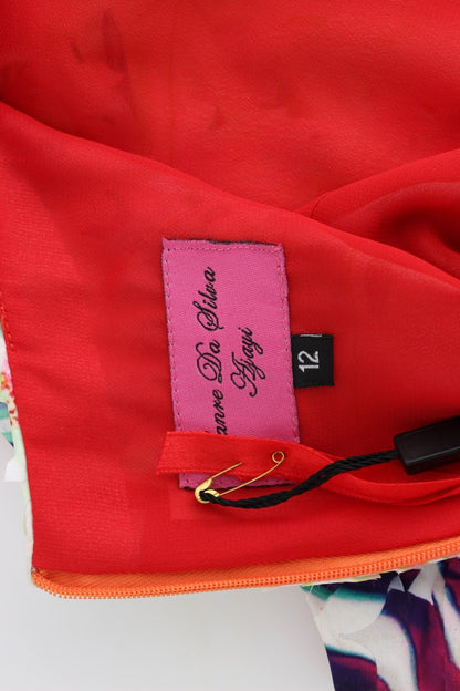 Abito tubino in organza multicolore Ajayi di Lanre Da Silva