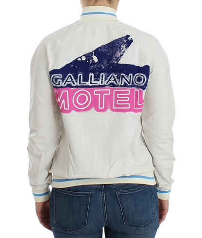 Felpa con cappuccio e zip finta bianca di John Galliano