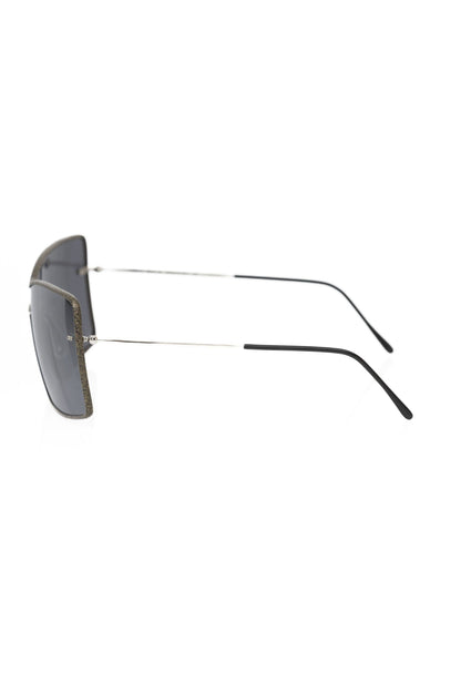 Occhiali da sole da donna Frankie Morello in fibra metallizzata nera