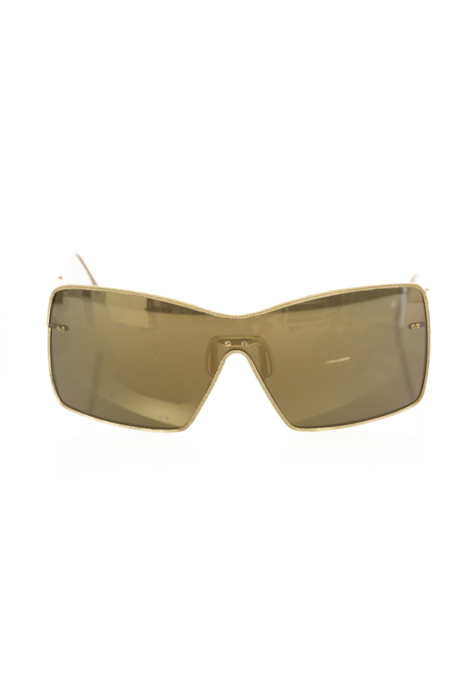 Occhiali da sole da donna Frankie Morello in fibra metallizzata oro