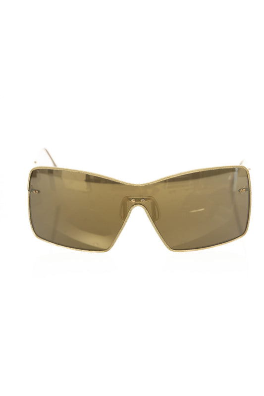 Occhiali da sole da donna Frankie Morello in fibra metallizzata oro