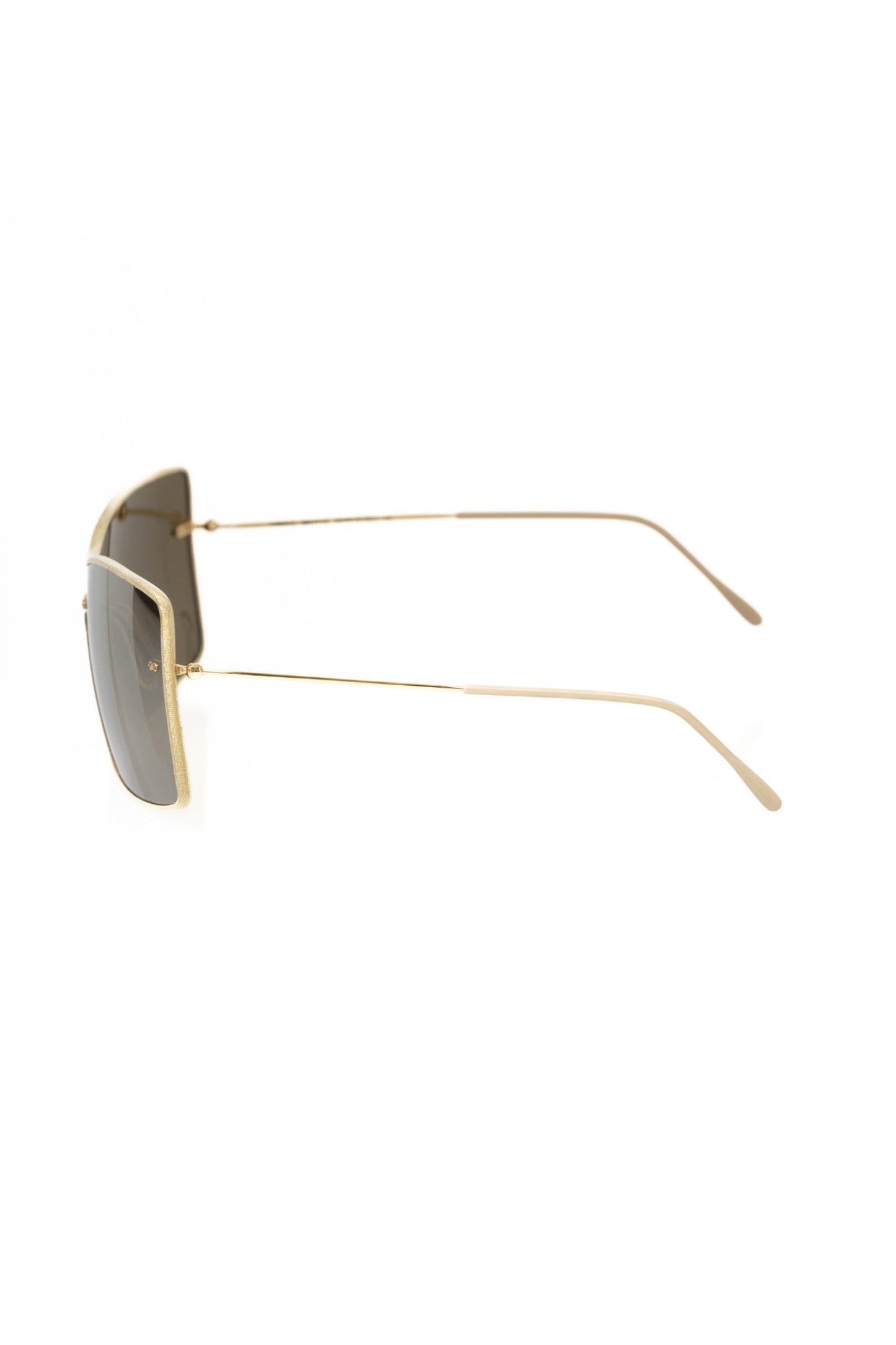 Occhiali da sole da donna Frankie Morello in fibra metallizzata oro