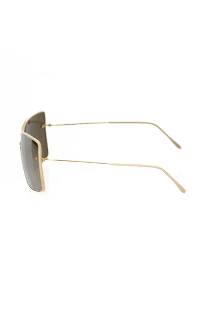 Occhiali da sole da donna Frankie Morello in fibra metallizzata oro