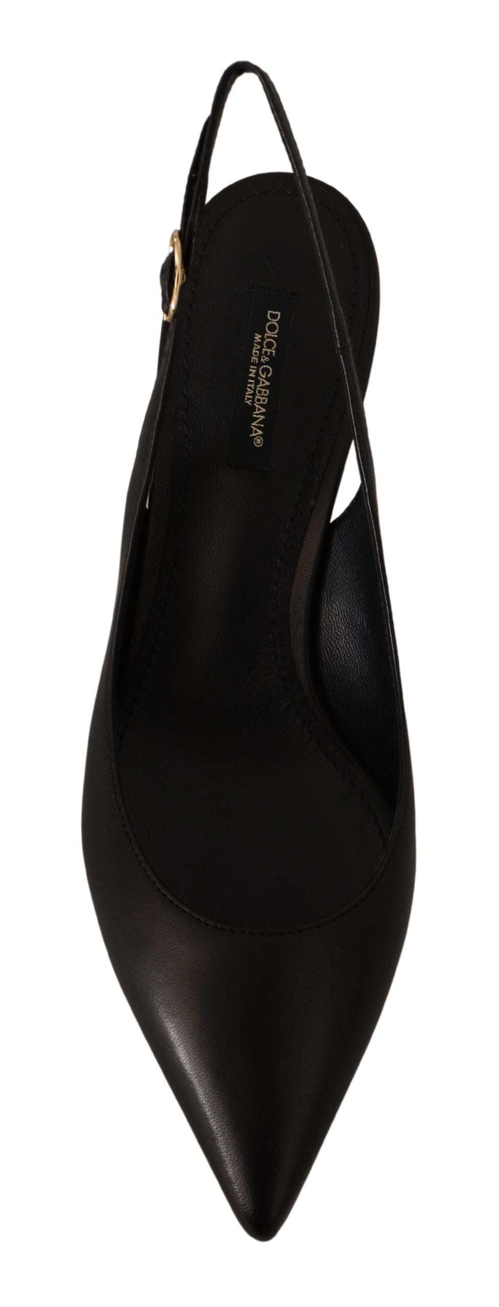 Scarpe con tacco e décolleté in pelle nera Dolce &amp; Gabbana