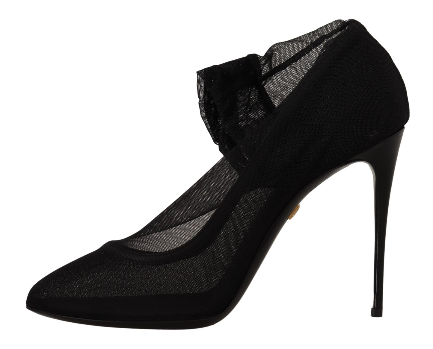Dolce &amp; Gabbana - Stivali neri elasticizzati in tulle