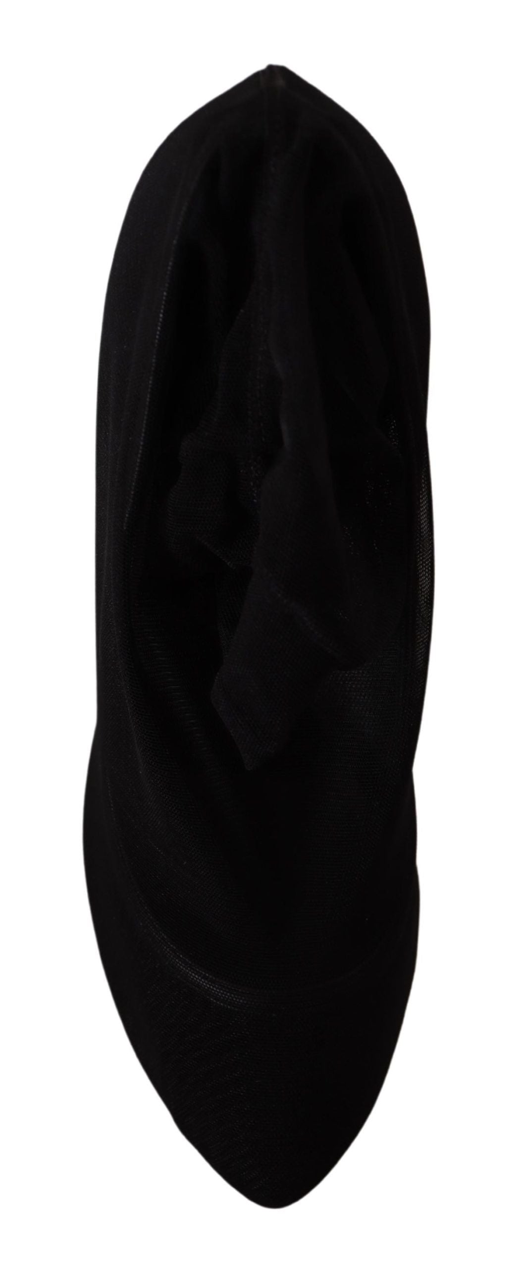 Dolce &amp; Gabbana - Stivali neri elasticizzati in tulle