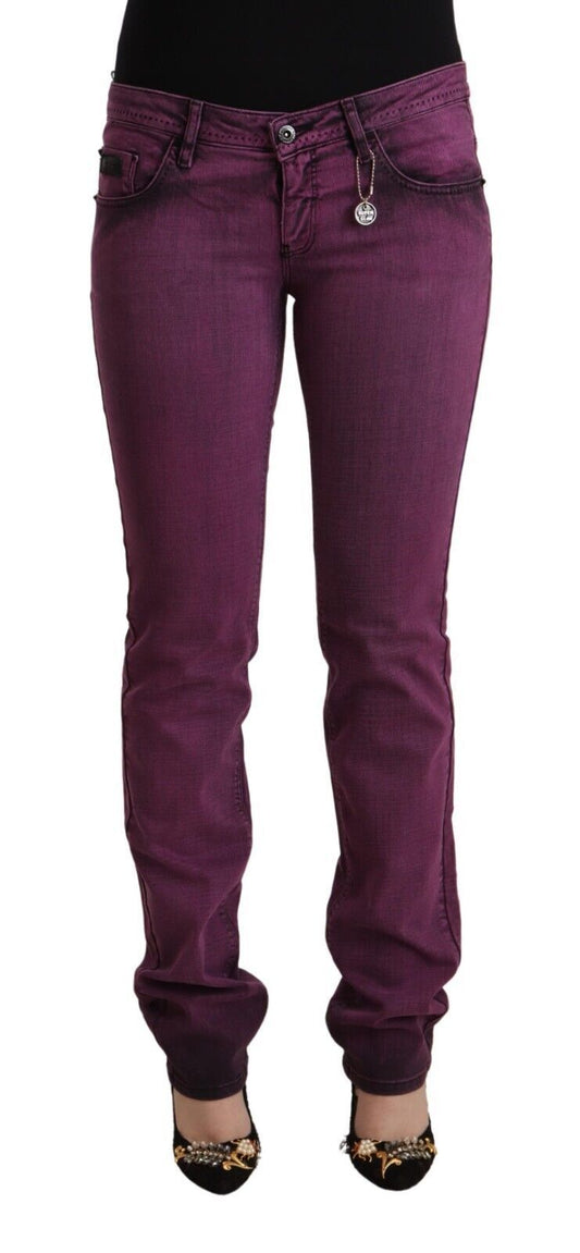 Jeans slim fit in cotone elasticizzato viola Costume National