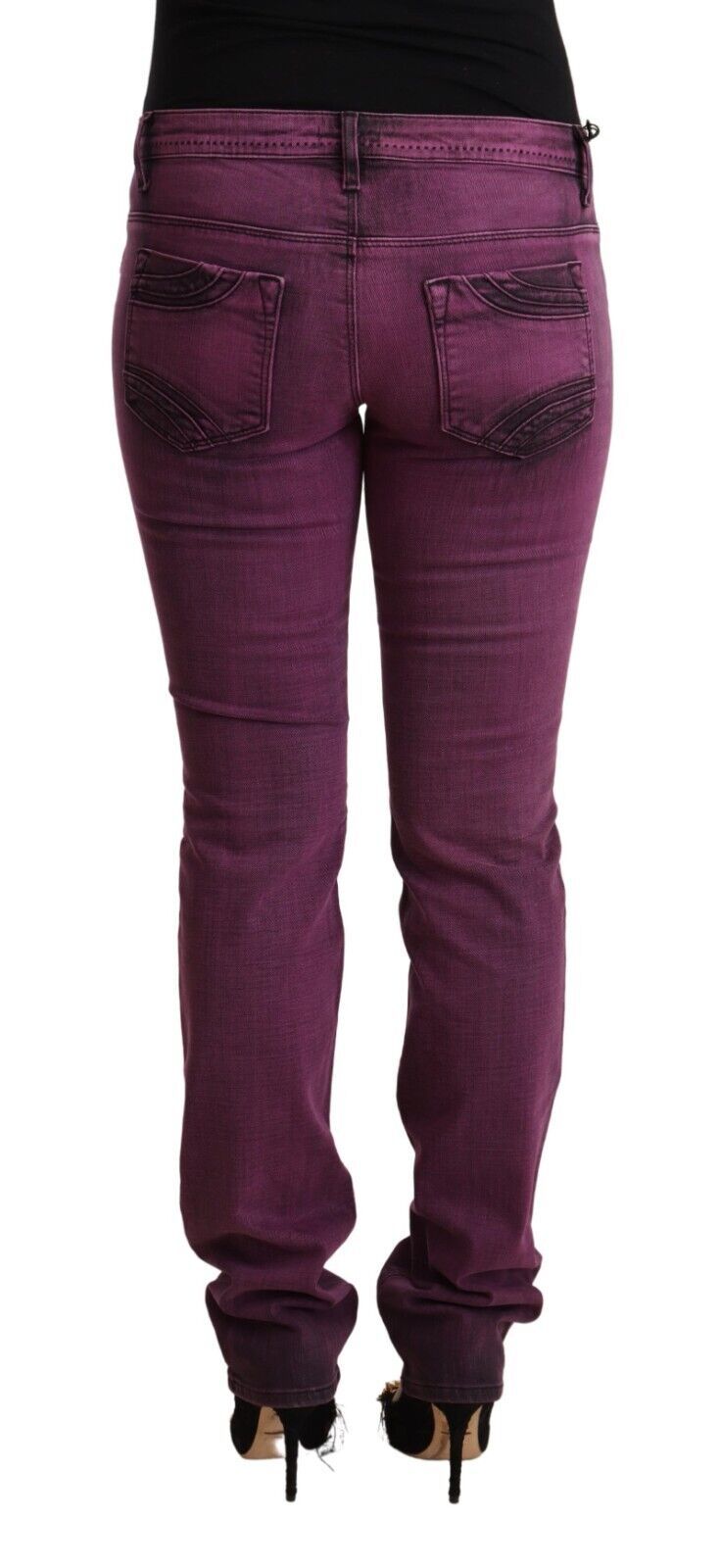 Jeans slim fit in cotone elasticizzato viola Costume National