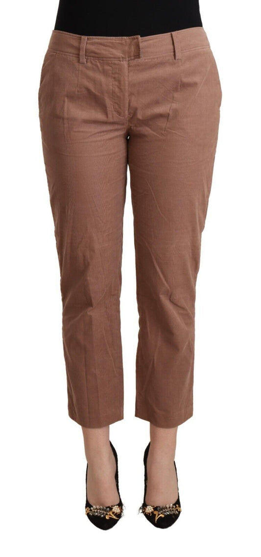 Pantaloni corti affusolati in cotone marrone Costume National