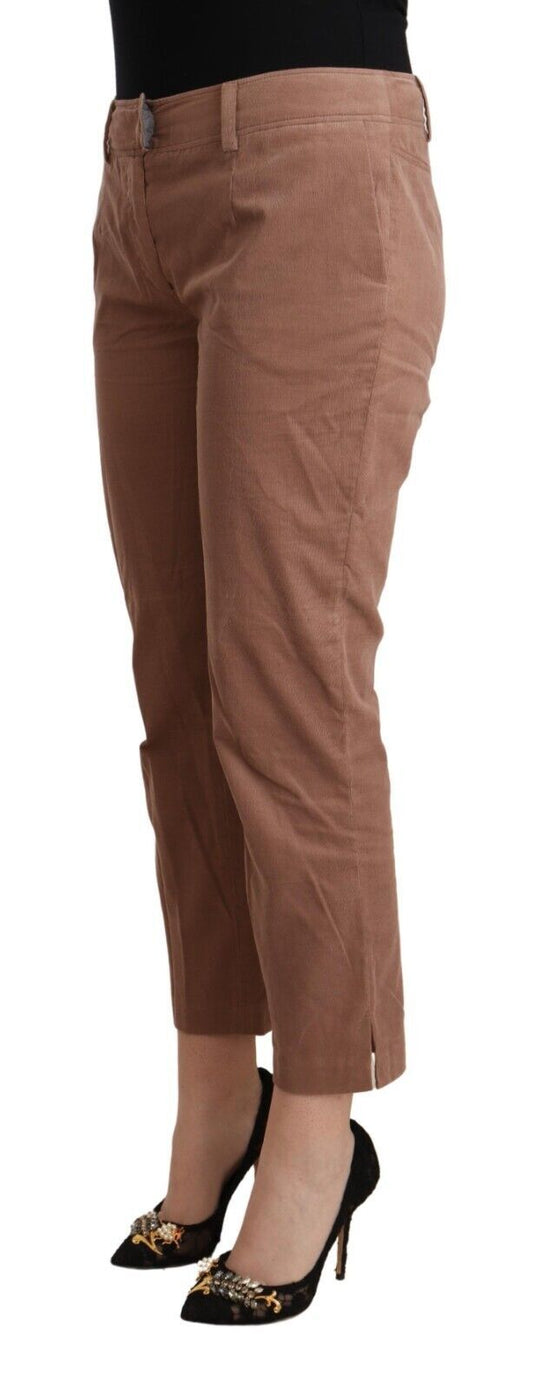 Pantaloni corti affusolati in cotone marrone Costume National