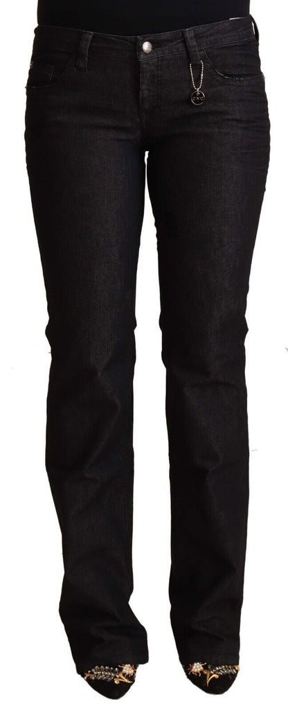 Jeans skinny a vita bassa in cotone nero Costume National