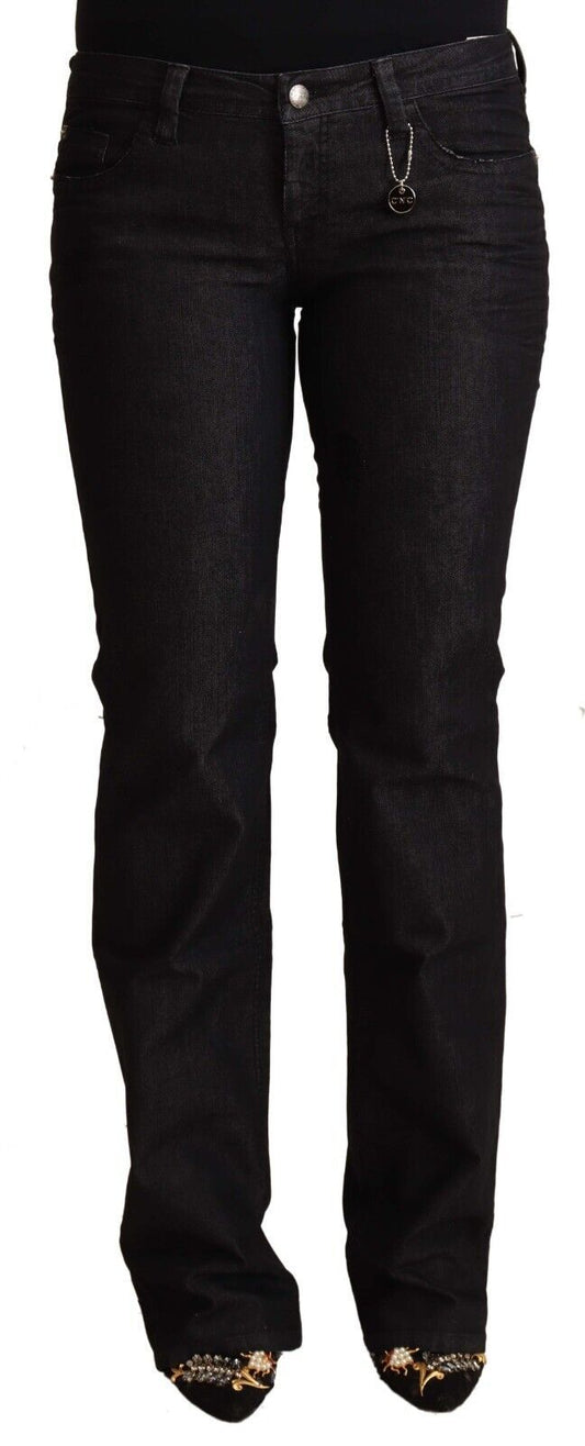Jeans skinny a vita bassa in cotone nero Costume National