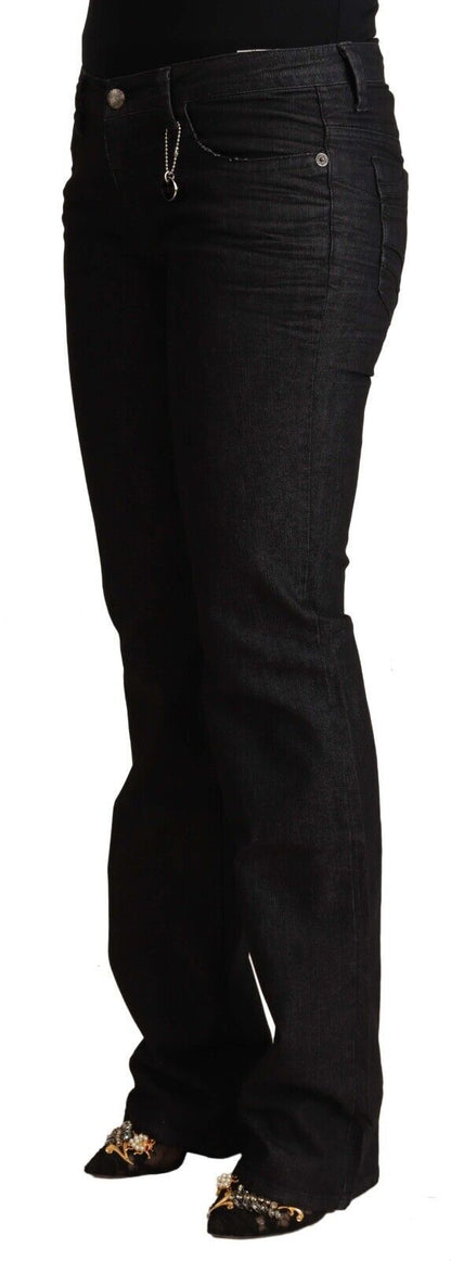 Jeans skinny a vita bassa in cotone nero Costume National