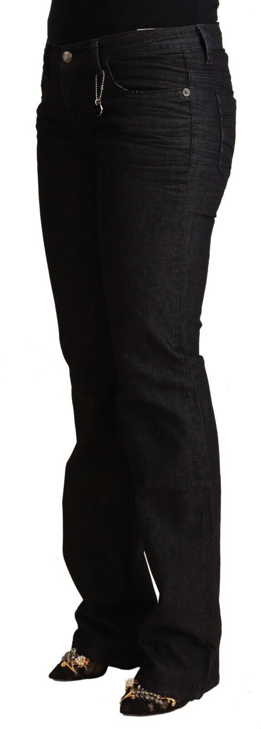 Jeans skinny a vita bassa in cotone nero Costume National