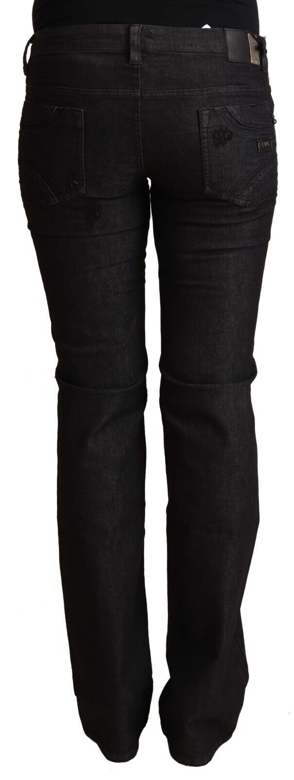 Jeans skinny a vita bassa in cotone nero Costume National