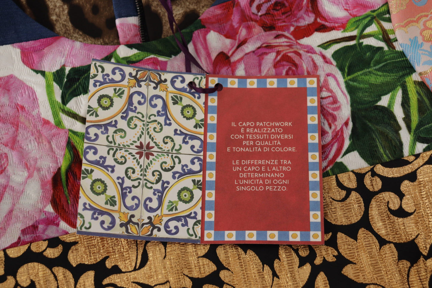 Dolce &amp; Gabbana Mini abito in jacquard con stampa floreale patchwork multicolore