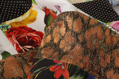 Dolce &amp; Gabbana Mini abito in jacquard con stampa floreale patchwork multicolore