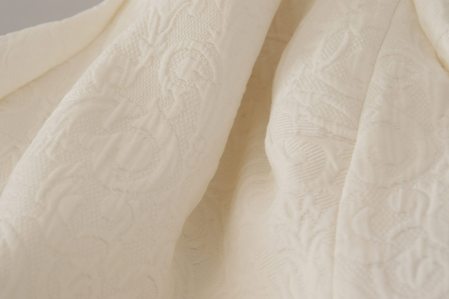 Dolce &amp; Gabbana Abito midi in broccato floreale bianco jaquard