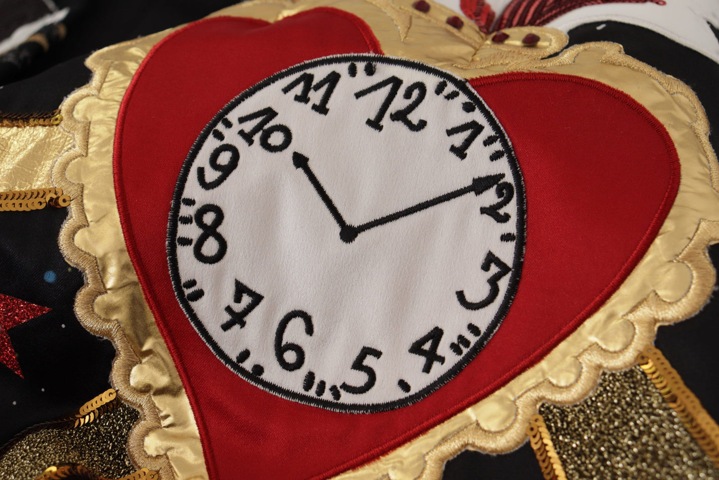 Gonna a pianoforte con paillettes e orologio nero Love di Dolce &amp; Gabbana