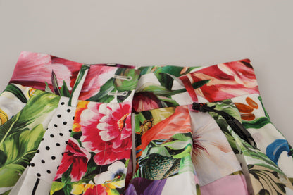Pantaloncini corti a vita alta multicolore Dolce &amp; Gabbana