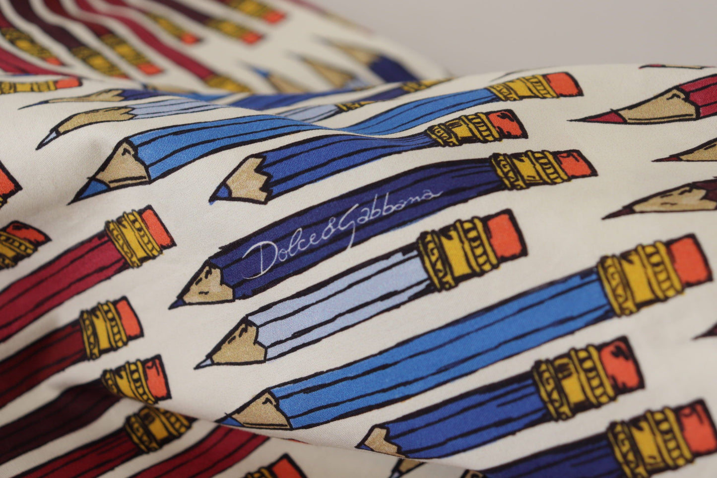 Dolce &amp; Gabbana T-shirt in cotone con stampa a matita bianca