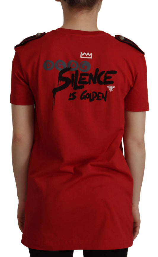 T-shirt girocollo Dolce &amp; Gabbana Amor Vincit Omnia rossa