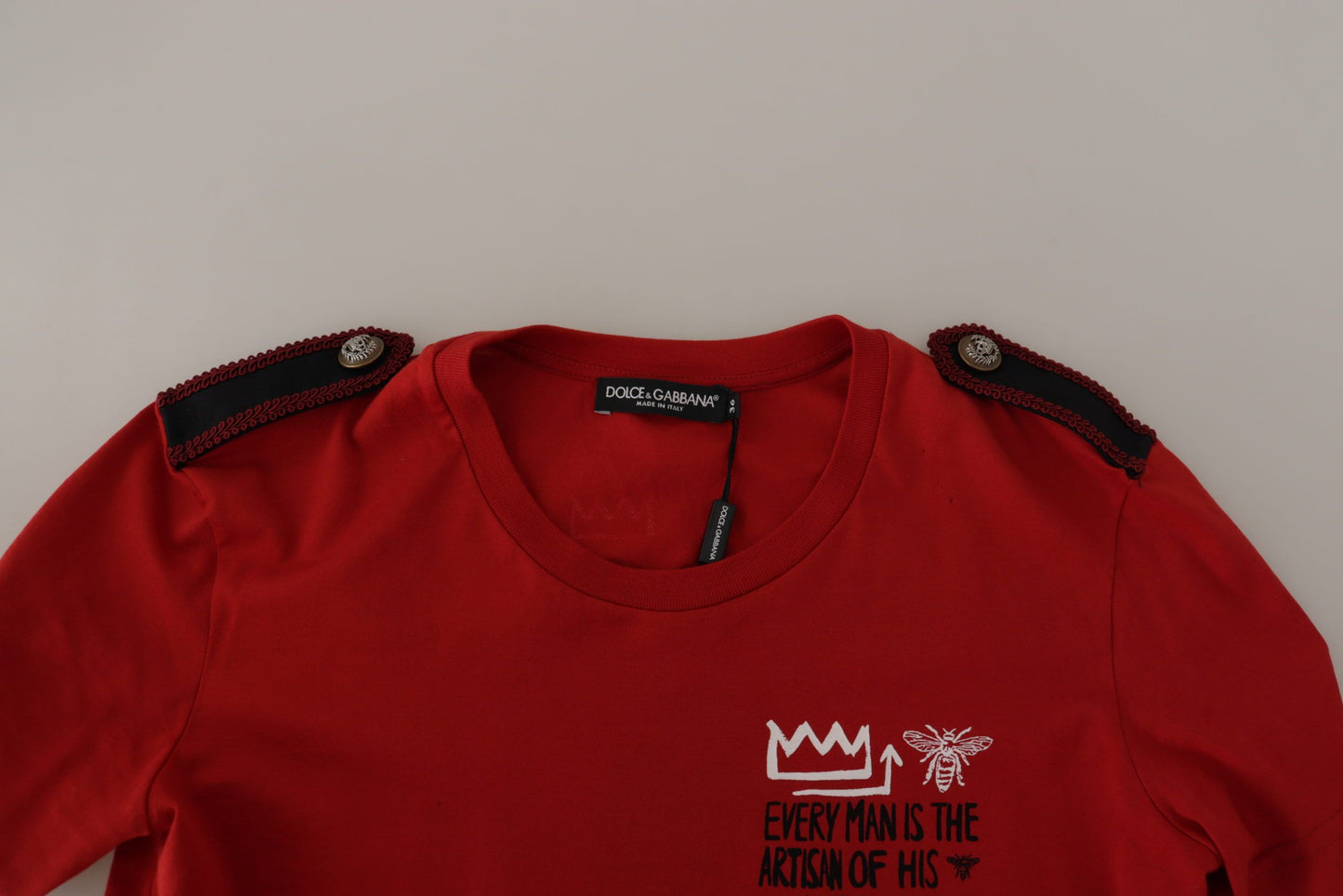 T-shirt girocollo Dolce &amp; Gabbana Amor Vincit Omnia rossa