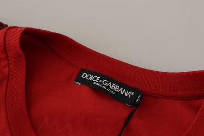 T-shirt girocollo Dolce &amp; Gabbana Amor Vincit Omnia rossa