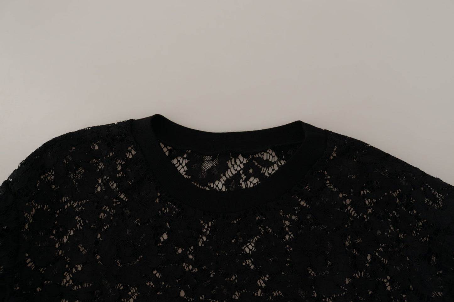 Dolce &amp; Gabbana Pullover in pizzo floreale nero e blusa Sicily