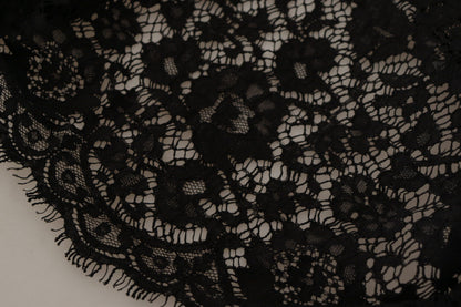Dolce &amp; Gabbana Pullover in pizzo floreale nero e blusa Sicily