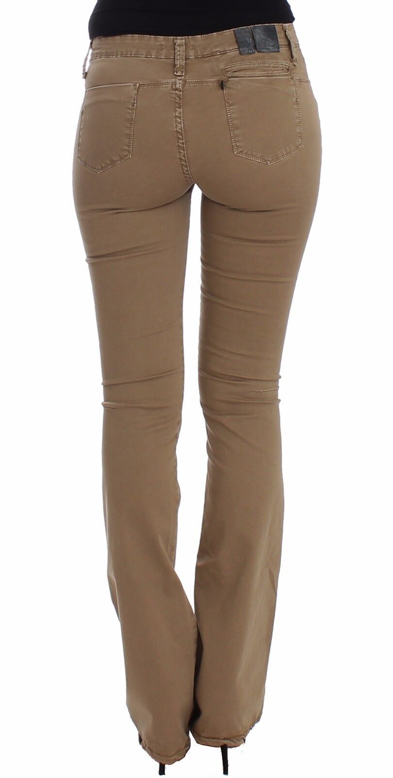 Pantaloni in denim elasticizzati a gamba dritta beige Costume National