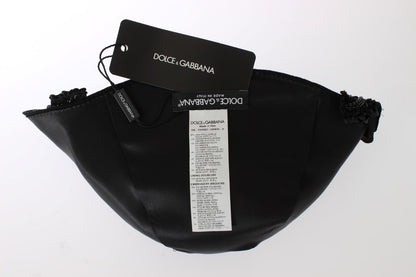 Cappello con spilla Dolce &amp; Gabbana con ciliegie dorate e cristalli neri
