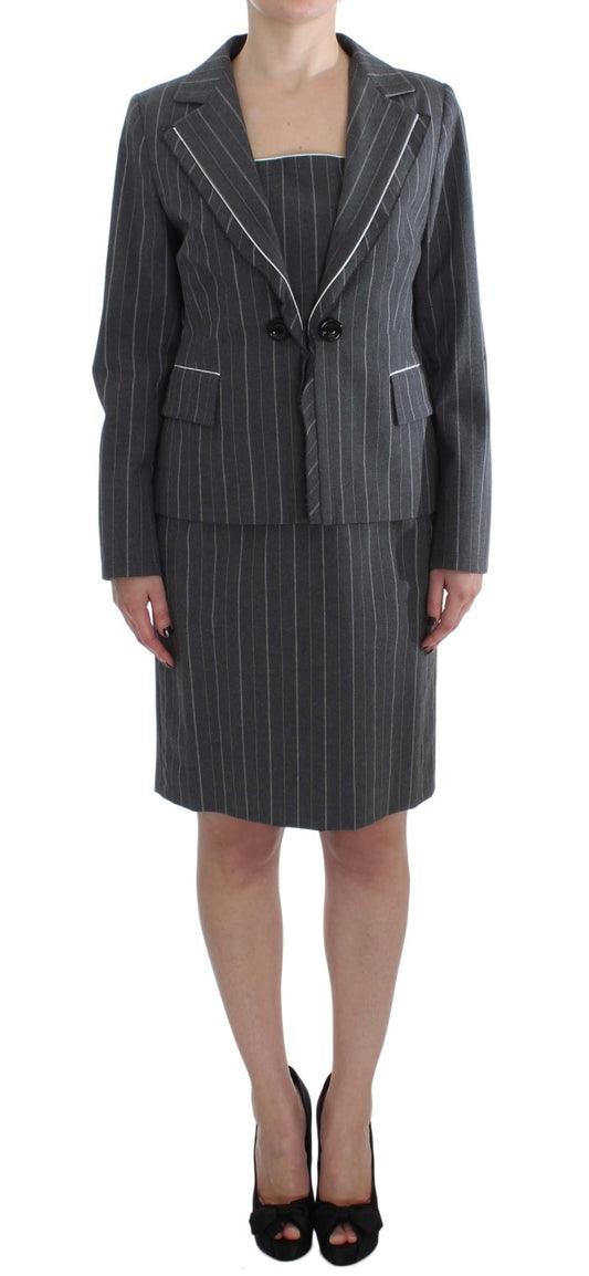 Completo abito tubino e blazer elasticizzato grigio BENCIVENGA