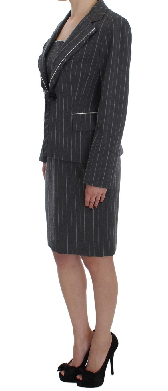 Completo abito tubino e blazer elasticizzato grigio BENCIVENGA