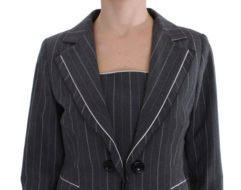 Completo abito tubino e blazer elasticizzato grigio BENCIVENGA