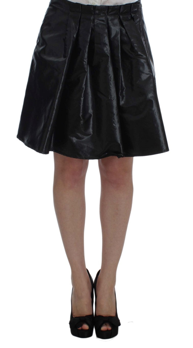 Completo due pezzi con gonna e blazer nero e blu