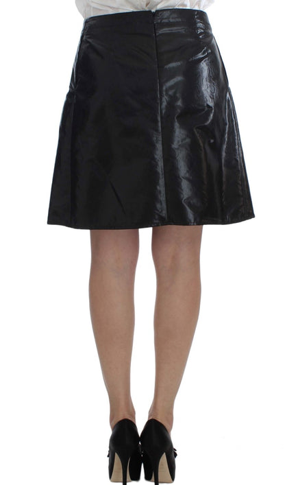 Completo due pezzi con gonna e blazer nero e blu