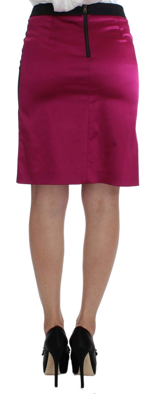 Completo due pezzi gonna e blazer nero e rosa Exte