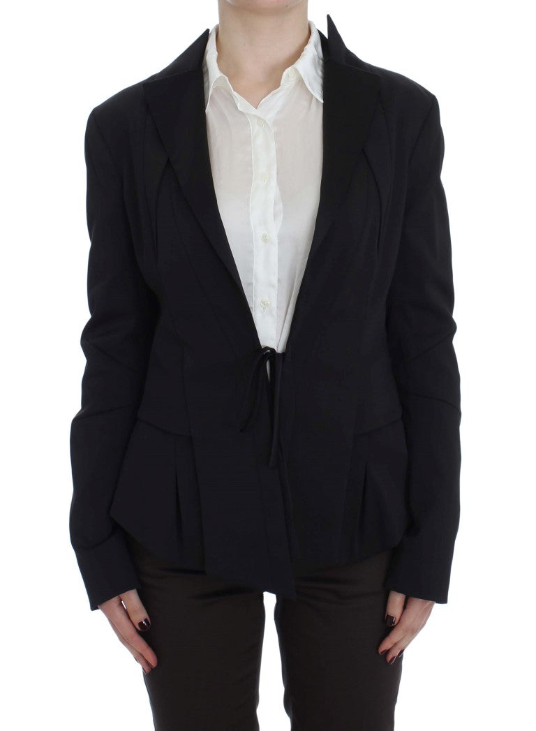 Giacca blazer monopetto elasticizzata nera Exte