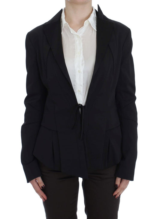 Giacca blazer monopetto elasticizzata nera Exte