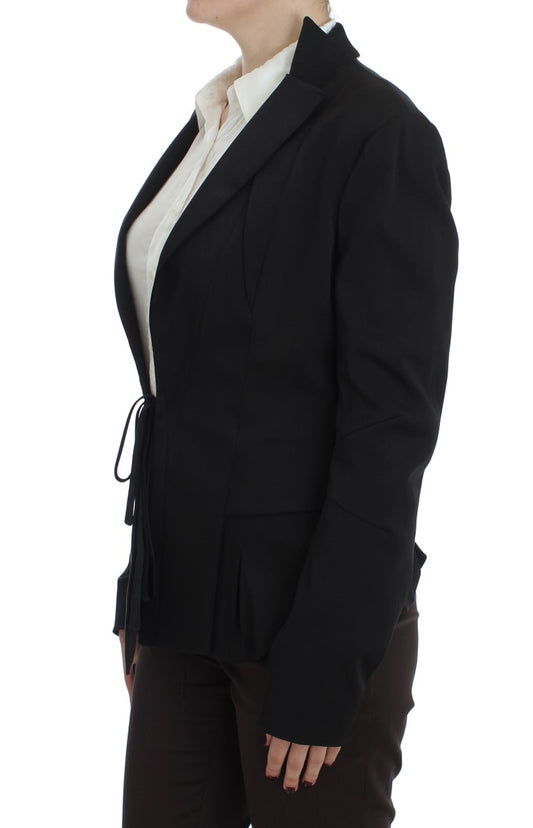Giacca blazer monopetto elasticizzata nera Exte