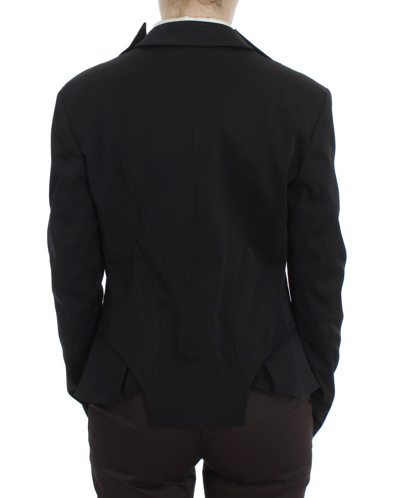 Giacca blazer monopetto elasticizzata nera Exte