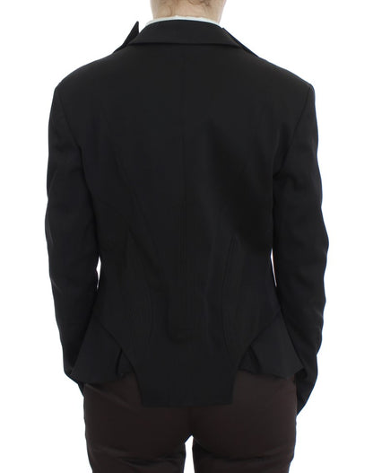 Giacca blazer monopetto elasticizzata nera Exte